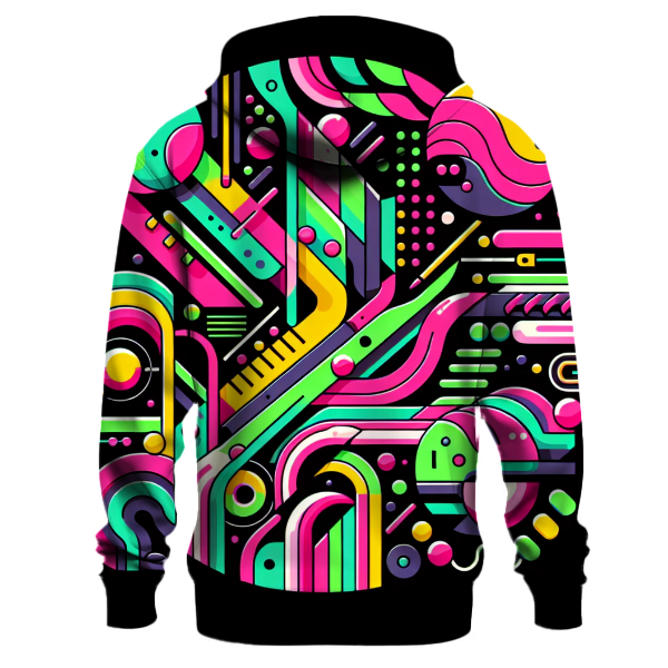 Neon Art Explosion Hoodie