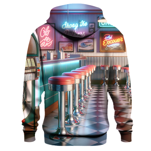 Retro Diner Nostalgia Hoodie