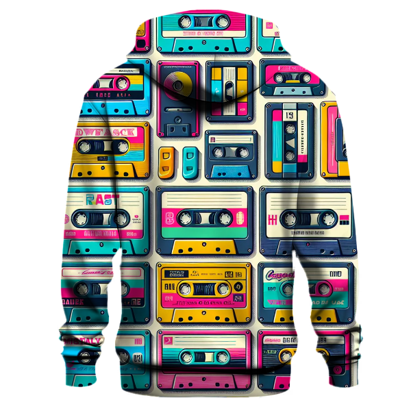 Vibrant Cassette Tape Memories Hoodie