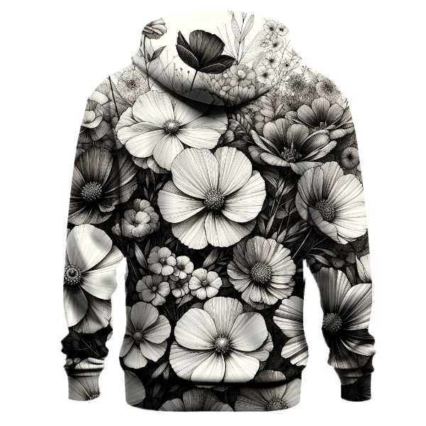 Artistic Floral Sketch Hoodie