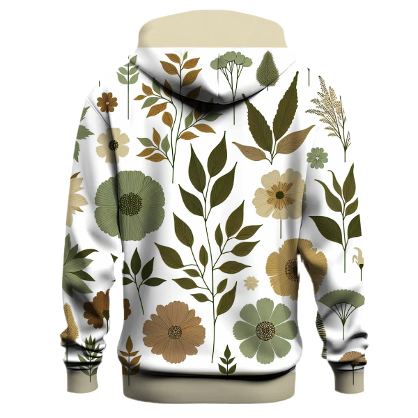 Charming Earthy Floral Motifs Hoodie