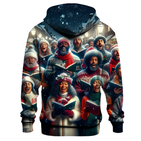 Christmas Carolers in Snow Hoodie