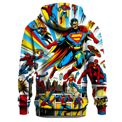 Retro Comic Book Adventure Hoodie