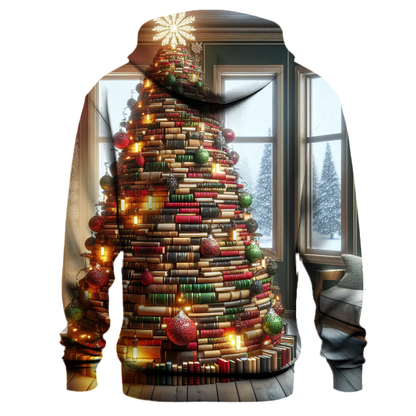 Christmas Tree of Books Hoodie