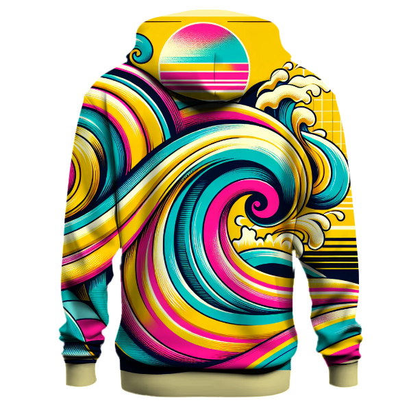 Vibrant Retro Waves Hoodie