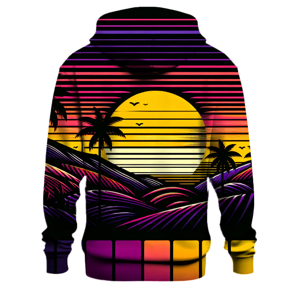 Retro Sunset Silhouette Hoodie