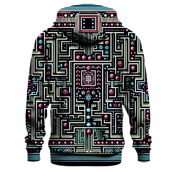 Retro Arcade Lines Design Hoodie Custom Hoodies