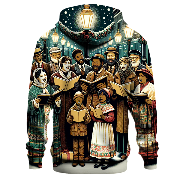 Vintage Christmas Caroling Scene Hoodie