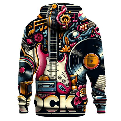 Classic Rock and Roll Symbols Hoodie