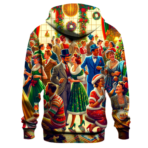 Festive Retro Christmas Party Hoodie