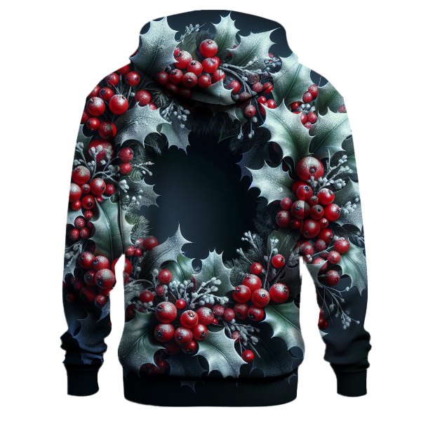 Frosted Holly Wreath Hoodie