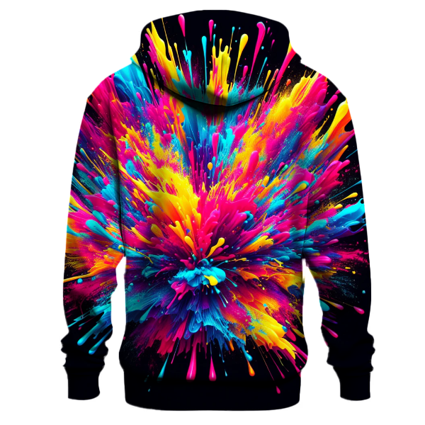 Electric Neon Splash Hoodie