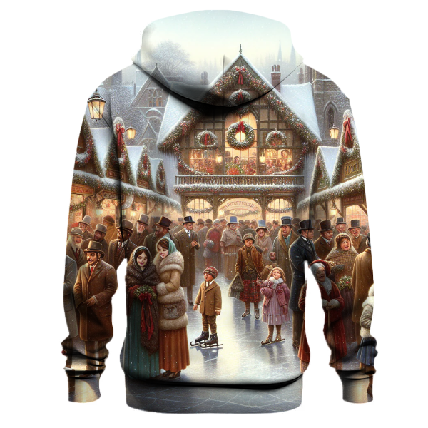 Vintage Christmas Market Stroll Hoodie