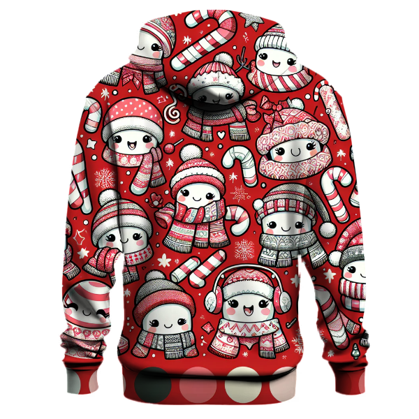 Whimsical Candy Cane Characters Hoodie