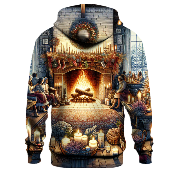 Yule Log Fire Gathering Hoodie