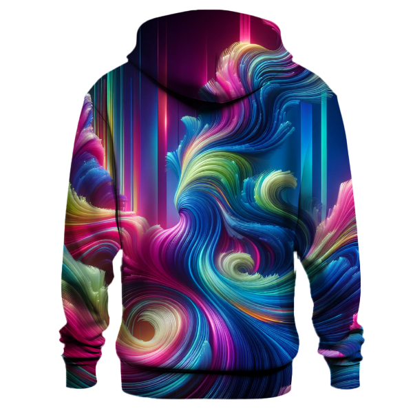 Electric Wave Pattern Hoodie