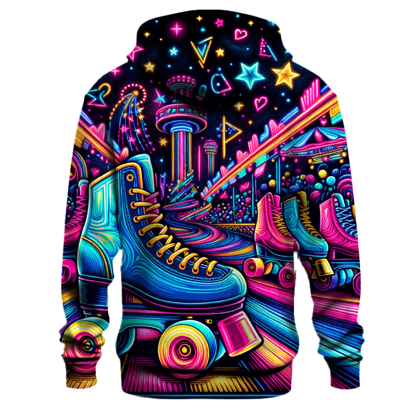 Neon Roller Rink Vibes Hoodie