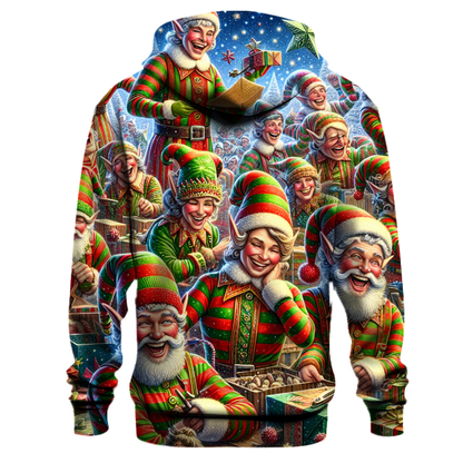 Merry Elf Crew Antics Hoodie