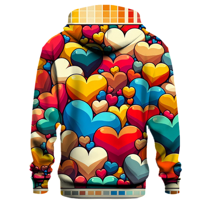 Rainbow Love Hearts Hoodie