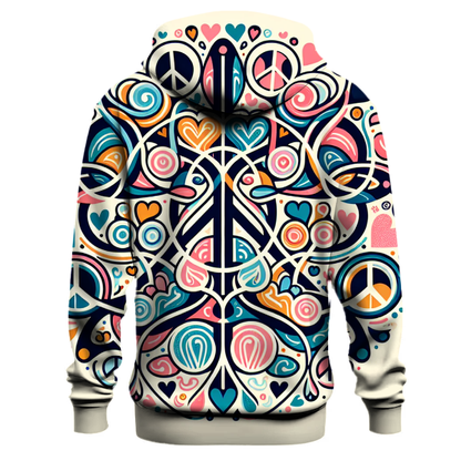 Peace and Love Symbol Hoodie