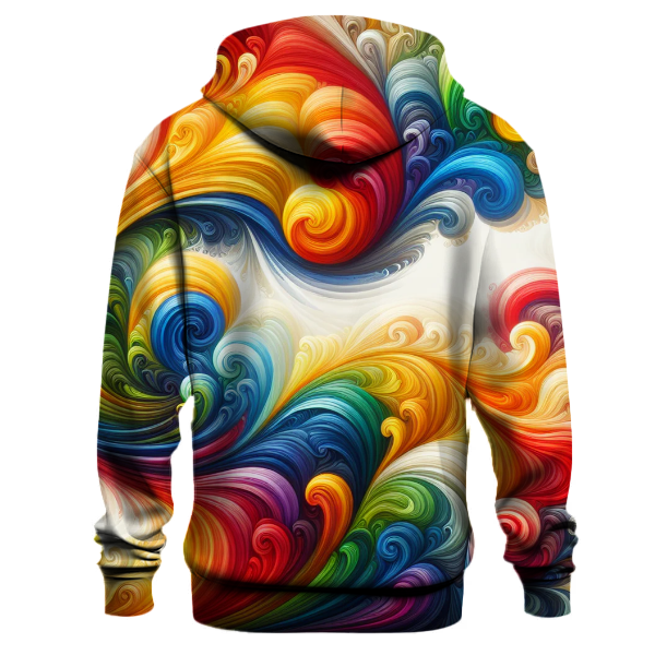 Rainbow Swirl Delight Hoodie Lightweight Hoodies