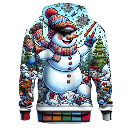 Playful Snowman Adventure Hoodie