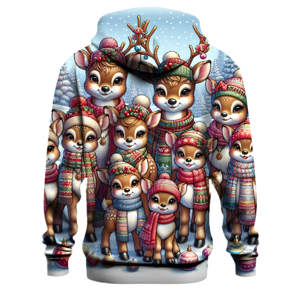 Reindeer Family Portrait Hoodie