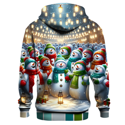 Christmas Caroling Snowmen Hoodie