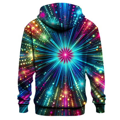 Electrifying Starburst Patterns Hoodie