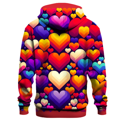 Colorful Abstract Hearts Hoodie