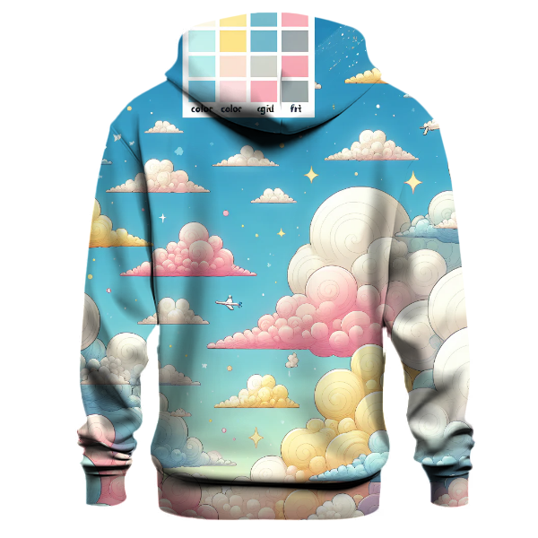 Playful Pastel Clouds Hoodie