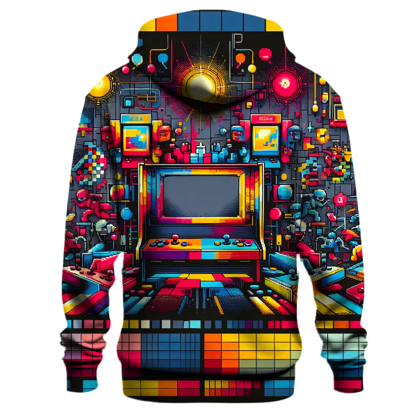 Retro 80s Arcade Action Hoodie