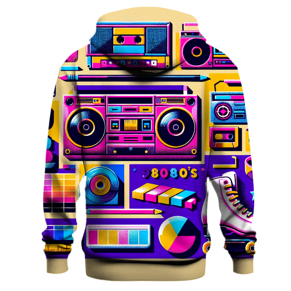 Vivid 80s Iconography Hoodie