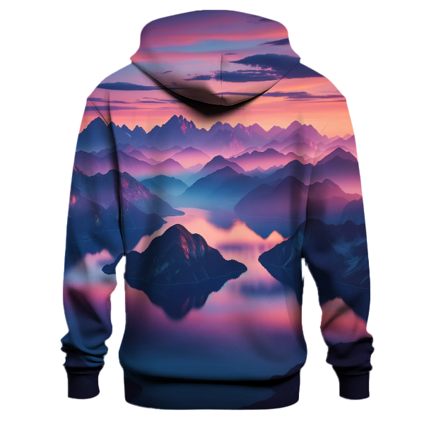 Dreamy Nightfall Mountains Hoodie