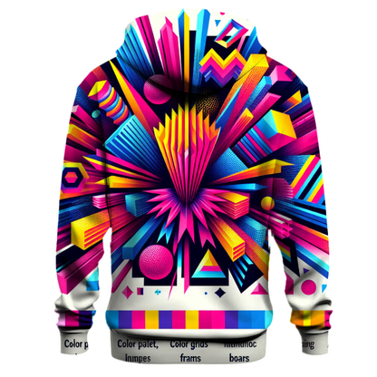 Geometric 80s Pop Hoodie