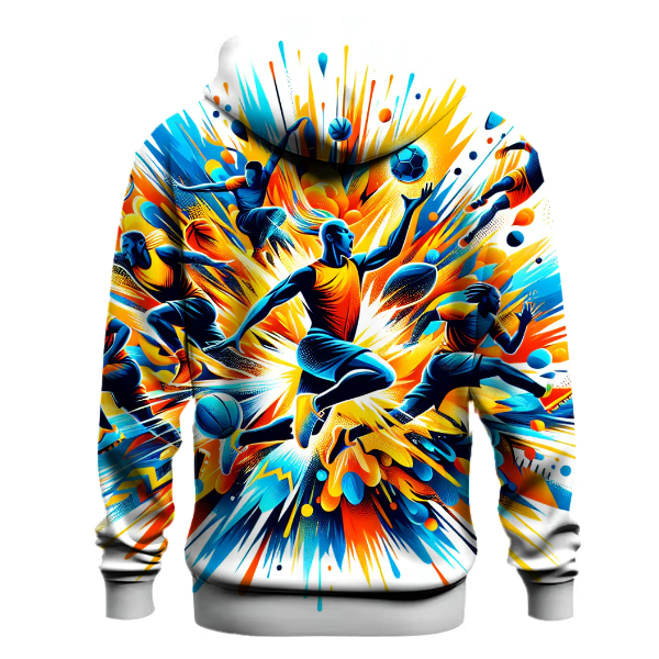 Explosive Sports Burst Graphics Hoodie