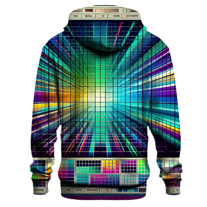 Digital Retro Grid Hoodie