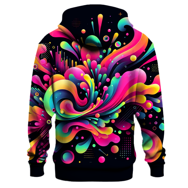 Radical 80s Neon Splash Hoodie