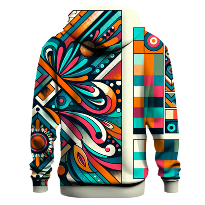 Bold Geometric Groove Hoodie