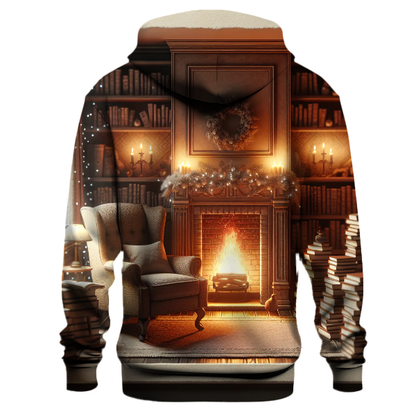 Cozy Fireplace Book Nook Hoodie