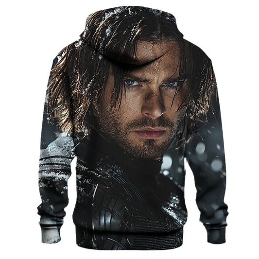 Sebastian Stan: Wintry Echoes of the Conflicted Soldier Hoodie