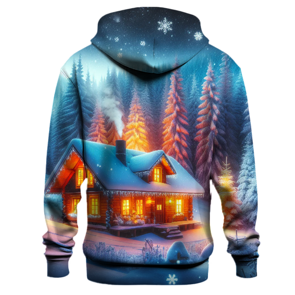 Snowy Winter Cabin Retreat Hoodie