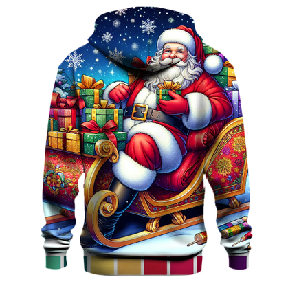 Santa And His Sleigh Hoodie Custom Hoodies