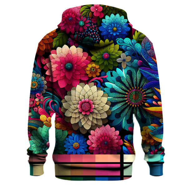 Neon Floral Explosion Hoodie