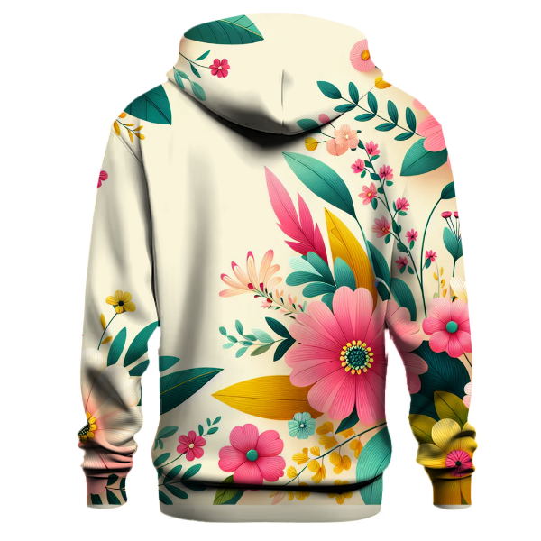 Bright Floral Retro Hoodie