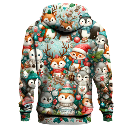 Festive Woodland Creatures Hoodie