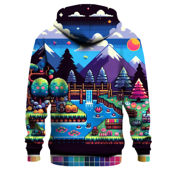 Retro Pixel Art World Hoodie