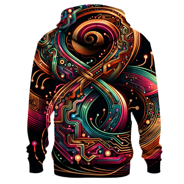 Techno Neon Fusion Hoodie