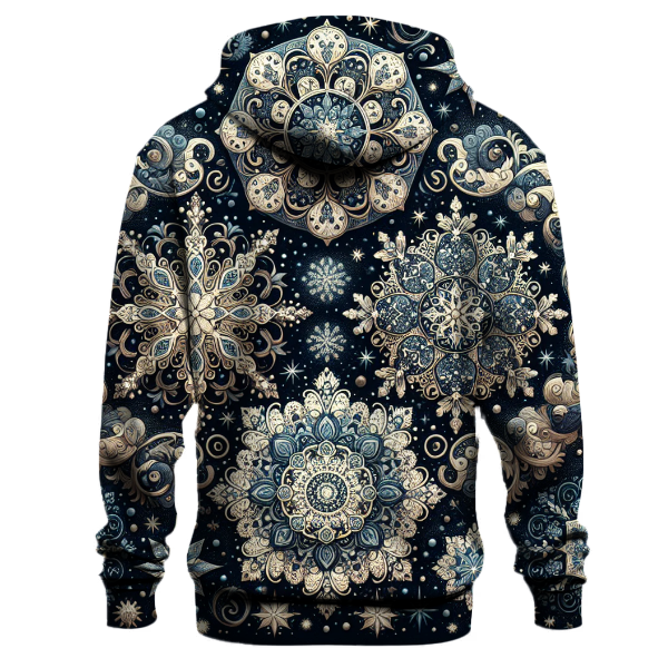 Festive Snowflakes and Stars Hoodie