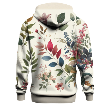 Chic Botanical Prints Hoodie